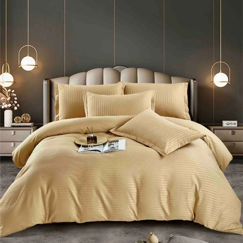 Lenjerie de Pat Damasc – 4 Piese, 1 Persoană, Elegantă și Confort Premium – 2468 J