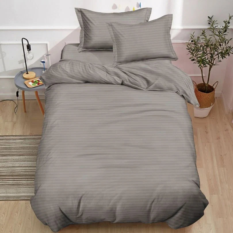 Lenjerie de Pat Damasc – 6 Piese, 1 Persoană, Elegantă și Confort Premium – 2797 S