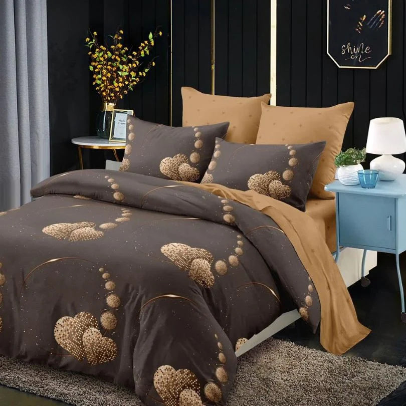 Lenjerie de Pat Finet – 6 Piese cu Elastic, Ultra Moale și Modernă – 3941 CV